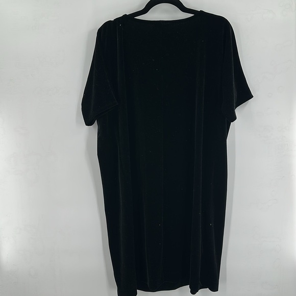Eileen Fisher Stretch Velvet Shift Dress Black‎ Medium NWT - Picture 3 of 6